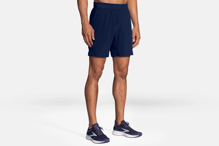 Brooks Men's Sherpa 7" Bottoms Navy ( WQXHG5243 )